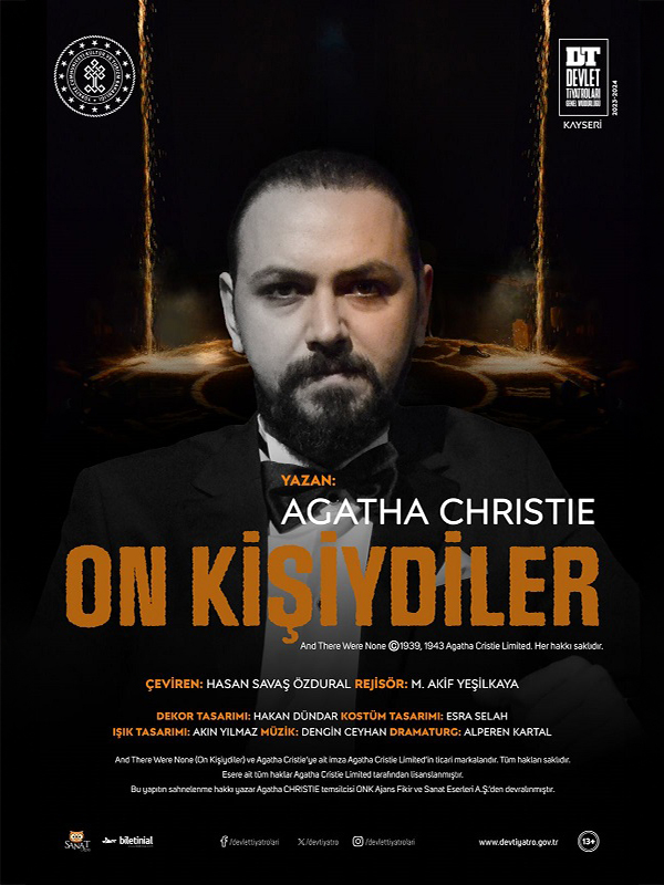 On Kişiydiler Tiyatro Oyunu Kayseri - 15-17 Ocak 2026 Kayseri Devlet Tiyatrosu | Agatha Christie Polisiye 70₺'den